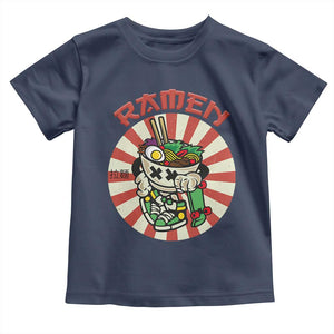 Kawaii Japan Ramen Toddler T Shirt Cute Skater Japanese Noodles Anime Skateboard Lover TS02 Navy Print Your Wear