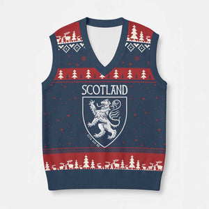 Scotland Lion Rampant Scottish Heritage Pride Graphic V-Neck Knit Sweater Vest