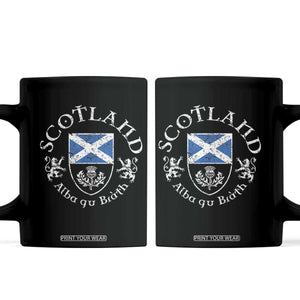 Scotland Alba gu Brath Scottish Thistle Emblem Coffee Mug Distressed Vintage Scottish Heritage Pride