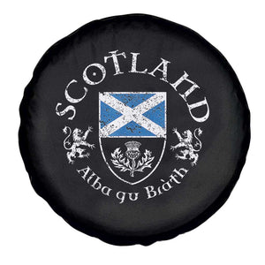 Scotland Alba gu Brath Scottish Thistle Emblem Spare Tire Cover Distressed Vintage Scottish Heritage Pride