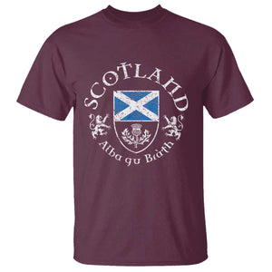 Scotland Alba gu Brath Scottish Thistle Emblem T Shirt Distressed Vintage Scottish Heritage Pride