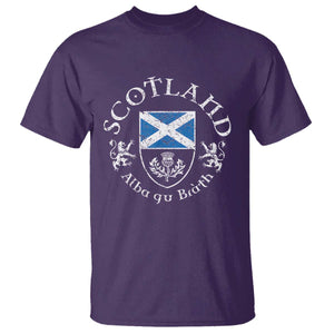 Scotland Alba gu Brath Scottish Thistle Emblem T Shirt Distressed Vintage Scottish Heritage Pride
