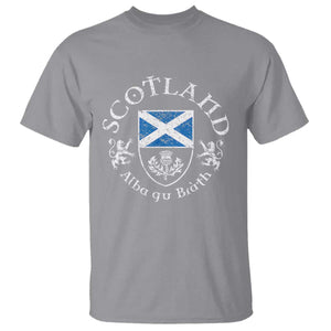 Scotland Alba gu Brath Scottish Thistle Emblem T Shirt Distressed Vintage Scottish Heritage Pride