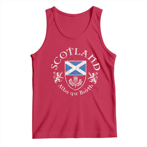 Scotland Alba gu Brath Scottish Thistle Emblem Tank Top Distressed Vintage Scottish Heritage Pride