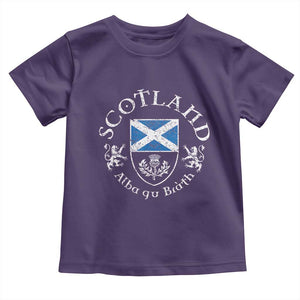 Scotland Alba gu Brath Scottish Thistle Emblem Toddler T Shirt Distressed Vintage Scottish Heritage Pride