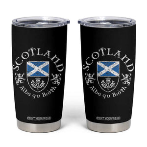 Scotland Alba gu Brath Scottish Thistle Emblem Tumbler Cup Distressed Vintage Scottish Heritage Pride
