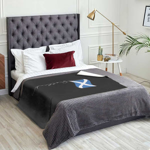 Scotland Saltire Waving Flag Throw Blanket Minimalist Scottish Heritage Pride