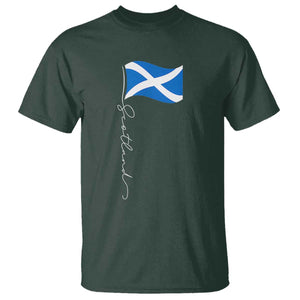 Scotland Saltire Waving Flag T Shirt Minimalist Scottish Heritage Pride