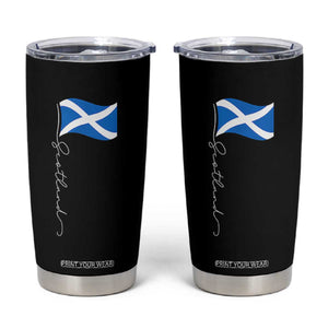 Scotland Saltire Waving Flag Tumbler Cup Minimalist Scottish Heritage Pride