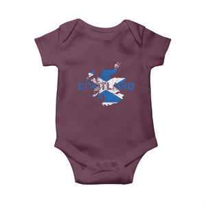 Scotland Map Saltire Flag Scottish Heritage Baby Onesie Vintage Country Pride