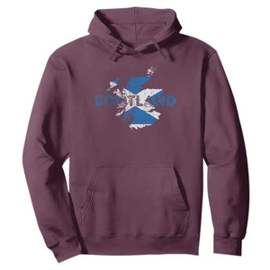 Scotland Map Saltire Flag Scottish Heritage Hoodie Vintage Country Pride