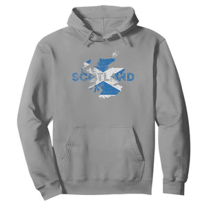 Scotland Map Saltire Flag Scottish Heritage Hoodie Vintage Country Pride