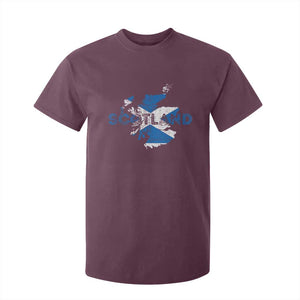Scotland Map Saltire Flag Scottish Heritage T Shirt For Kid Vintage Country Pride