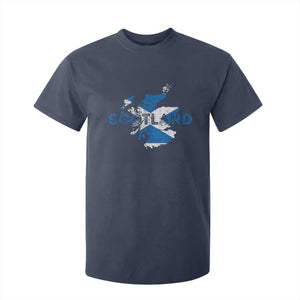 Scotland Map Saltire Flag Scottish Heritage T Shirt For Kid Vintage Country Pride