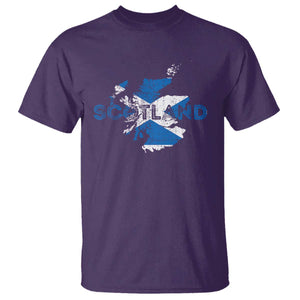 Scotland Map Saltire Flag Scottish Heritage T Shirt Vintage Country Pride