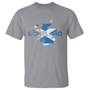 Scotland Map Saltire Flag Scottish Heritage T Shirt Vintage Country Pride