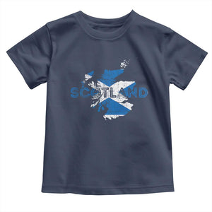 Scotland Map Saltire Flag Scottish Heritage Toddler T Shirt Vintage Country Pride