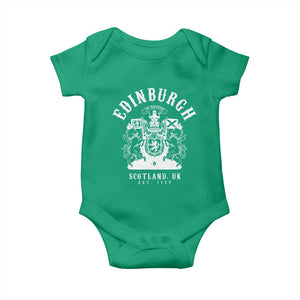 Edinburgh Scotland UK Est 1130 Baby Onesie Royal Coat of Arms In Defens Historic Crest Graphic