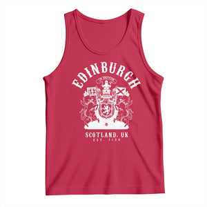 Edinburgh Scotland UK Est 1130 Tank Top Royal Coat of Arms In Defens Historic Crest Graphic