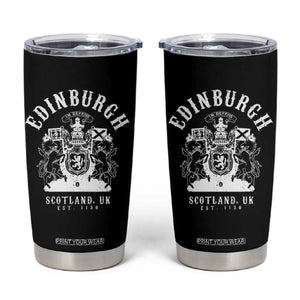 Edinburgh Scotland UK Est 1130 Tumbler Cup Royal Coat of Arms In Defens Historic Crest Graphic