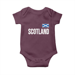 Scotland Saltire Flag Minimalist Athletic College Style Baby Onesie