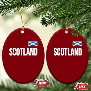 Scotland Saltire Flag Minimalist Athletic College Style Ceramic Ornament