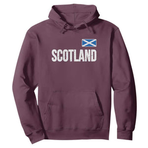 Scotland Saltire Flag Minimalist Athletic College Style Hoodie