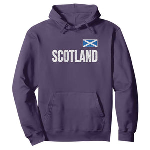 Scotland Saltire Flag Minimalist Athletic College Style Hoodie