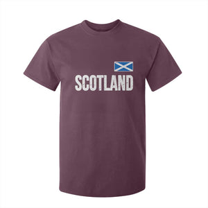 Scotland Saltire Flag Minimalist Athletic College Style T Shirt For Kid