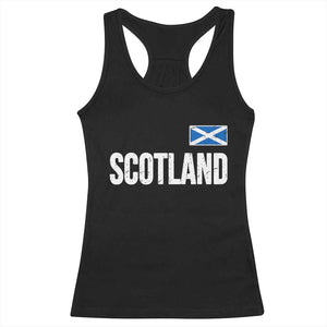 Scotland Saltire Flag Minimalist Athletic College Style Racerback Tank Top