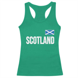Scotland Saltire Flag Minimalist Athletic College Style Racerback Tank Top