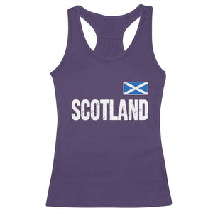 Scotland Saltire Flag Minimalist Athletic College Style Racerback Tank Top