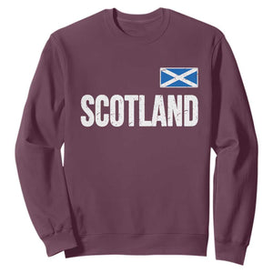 Scotland Saltire Flag Minimalist Athletic College Style Sweatshirt