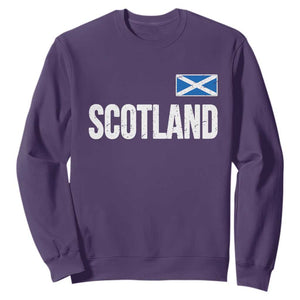 Scotland Saltire Flag Minimalist Athletic College Style Sweatshirt