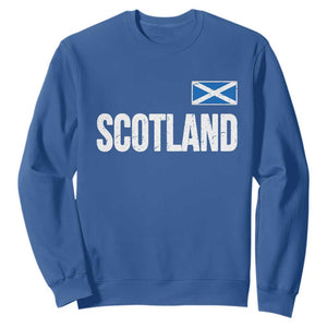 Scotland Saltire Flag Minimalist Athletic College Style Sweatshirt