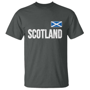 Scotland Saltire Flag Minimalist Athletic College Style T Shirt