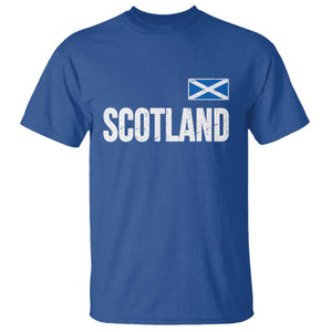 Scotland Saltire Flag Minimalist Athletic College Style T Shirt