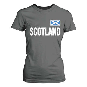 Scotland Saltire Flag Minimalist Athletic College Style T Shirt For Women