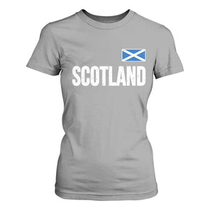Scotland Saltire Flag Minimalist Athletic College Style T Shirt For Women