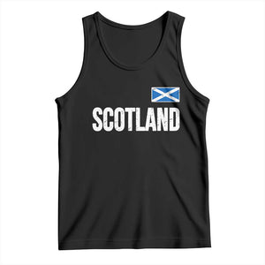 Scotland Saltire Flag Minimalist Athletic College Style Tank Top