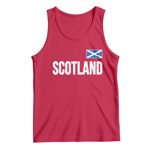 Scotland Saltire Flag Minimalist Athletic College Style Tank Top