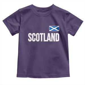 Scotland Saltire Flag Minimalist Athletic College Style Toddler T Shirt