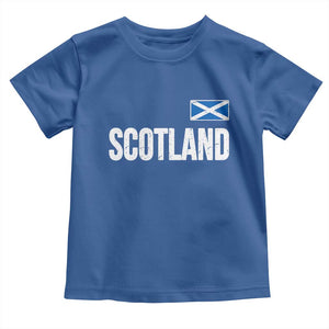 Scotland Saltire Flag Minimalist Athletic College Style Toddler T Shirt