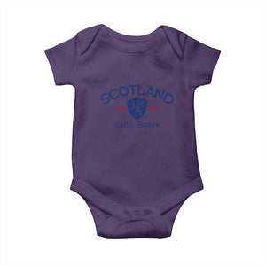 Scotland Celtic Nation Est 843 Baby Onesie Lion Rampant Shield Patriotic Scottish Heritage