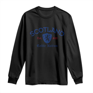 Scotland Celtic Nation Est 843 Long Sleeve Shirt Lion Rampant Shield Patriotic Scottish Heritage