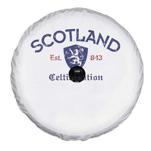 Scotland Celtic Nation Est 843 Spare Tire Cover Lion Rampant Shield Patriotic Scottish Heritage