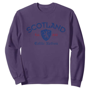 Scotland Celtic Nation Est 843 Sweatshirt Lion Rampant Shield Patriotic Scottish Heritage