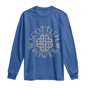 Scottish Power Celtic Knotwork Shield Emblem Long Sleeve Shirt Traditional Tribal Heritage Scottish Pride
