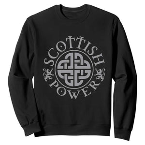 Scottish Power Celtic Knotwork Shield Emblem Sweatshirt Traditional Tribal Heritage Scottish Pride