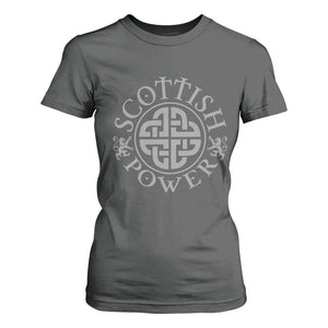 Scottish Power Celtic Knotwork Shield Emblem T Shirt For Women Traditional Tribal Heritage Scottish Pride